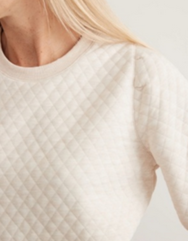 Marine Layer Marine Layer Corbet Quilted Puff Sleeve Crewneck (W)