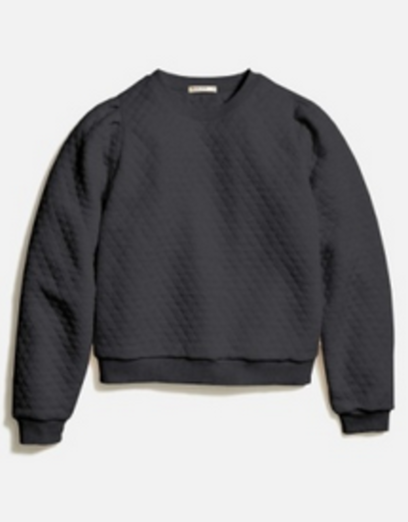 Marine Layer Marine Layer Corbet Quilted Puff Sleeve Crewneck (W)
