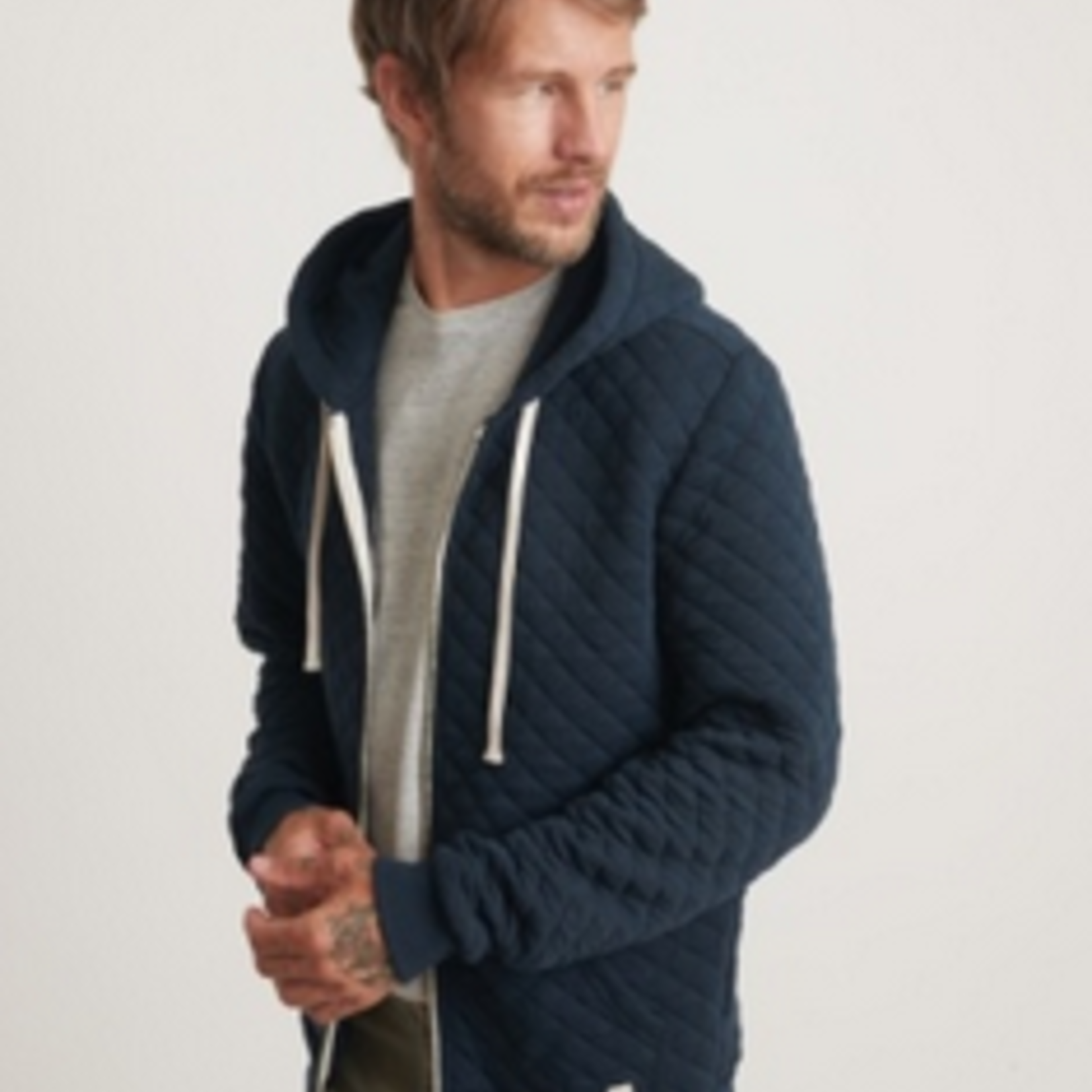 Marine Layer Marine Layer Corbet Quilted Full Zip Hoodie (M)