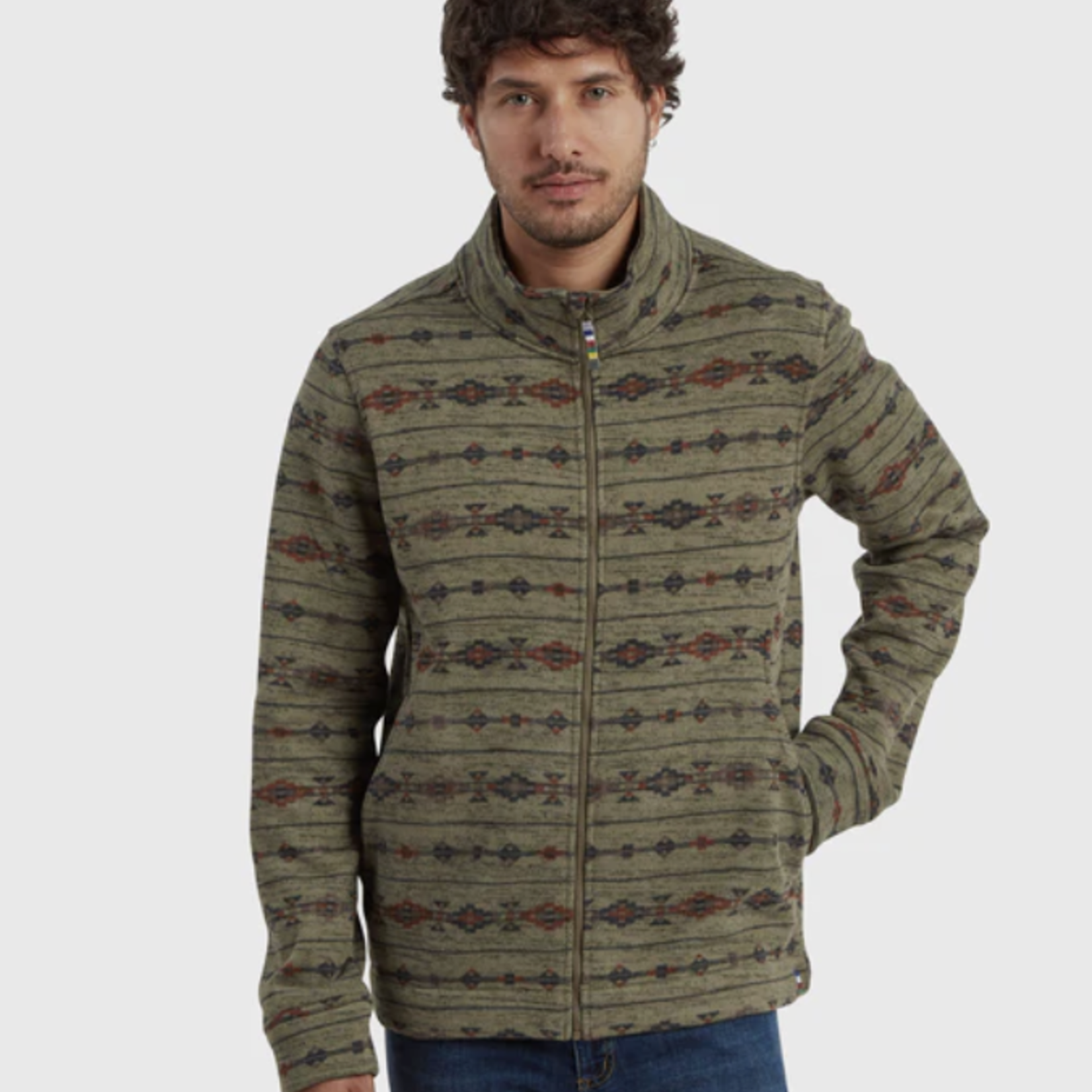 Sherpa Sherpa Bhutan Full Zip Jacket (M) Black Stripe L