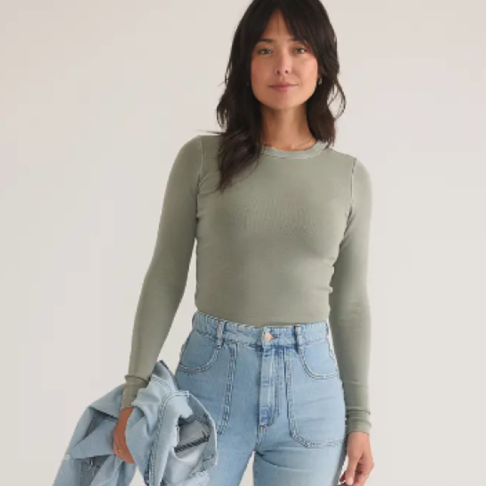 Marine Layer Marine Layer LS Lexi Rib Sun-in Crew  (W)