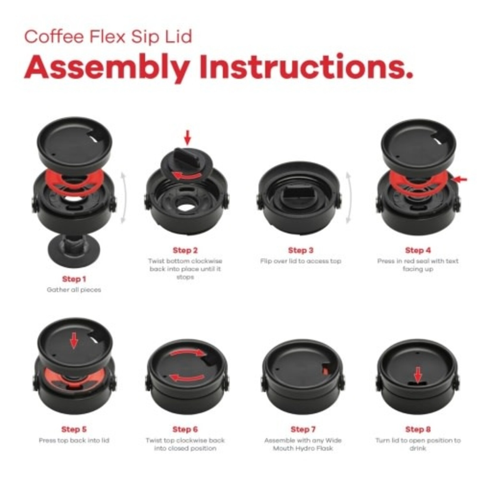 Hydro Flask North America and Distributors HYDRO FLASK 16 OZ WIDE MOUTH FLEX SIP LID