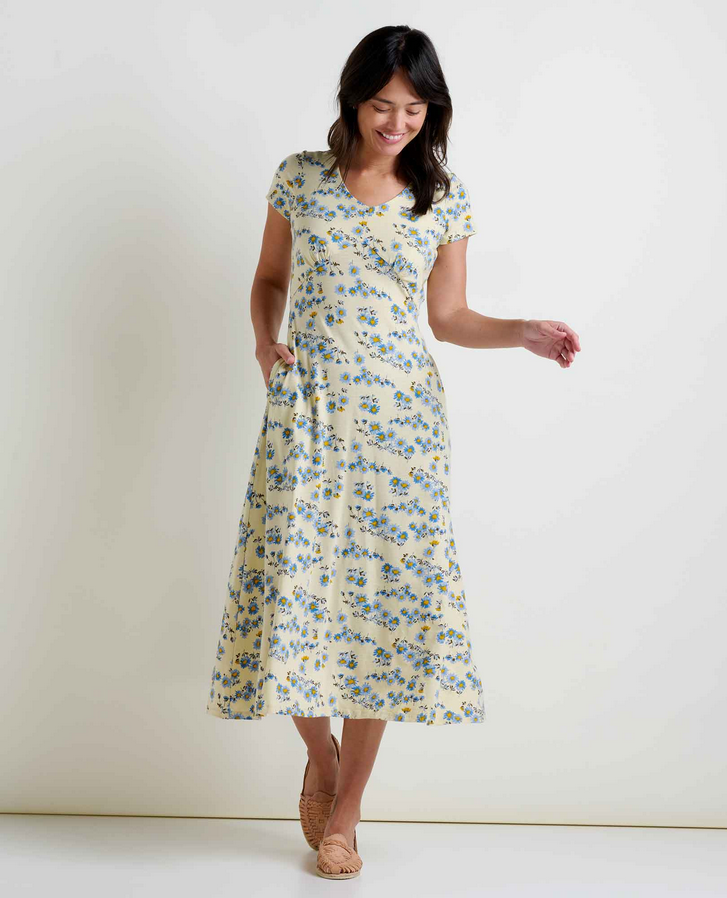 knee length dresses for ladies Toad&Co Manzana Paneled Midi Long-Sleeve Dress main image 1