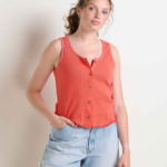 Toad  & Co Toad Co Foothill Pointelle Button Tank (W)