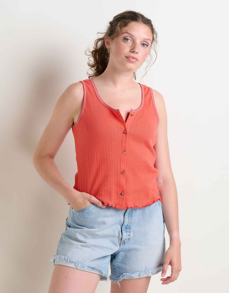 Toad  & Co Toad Co Foothill Pointelle Button Tank (W)