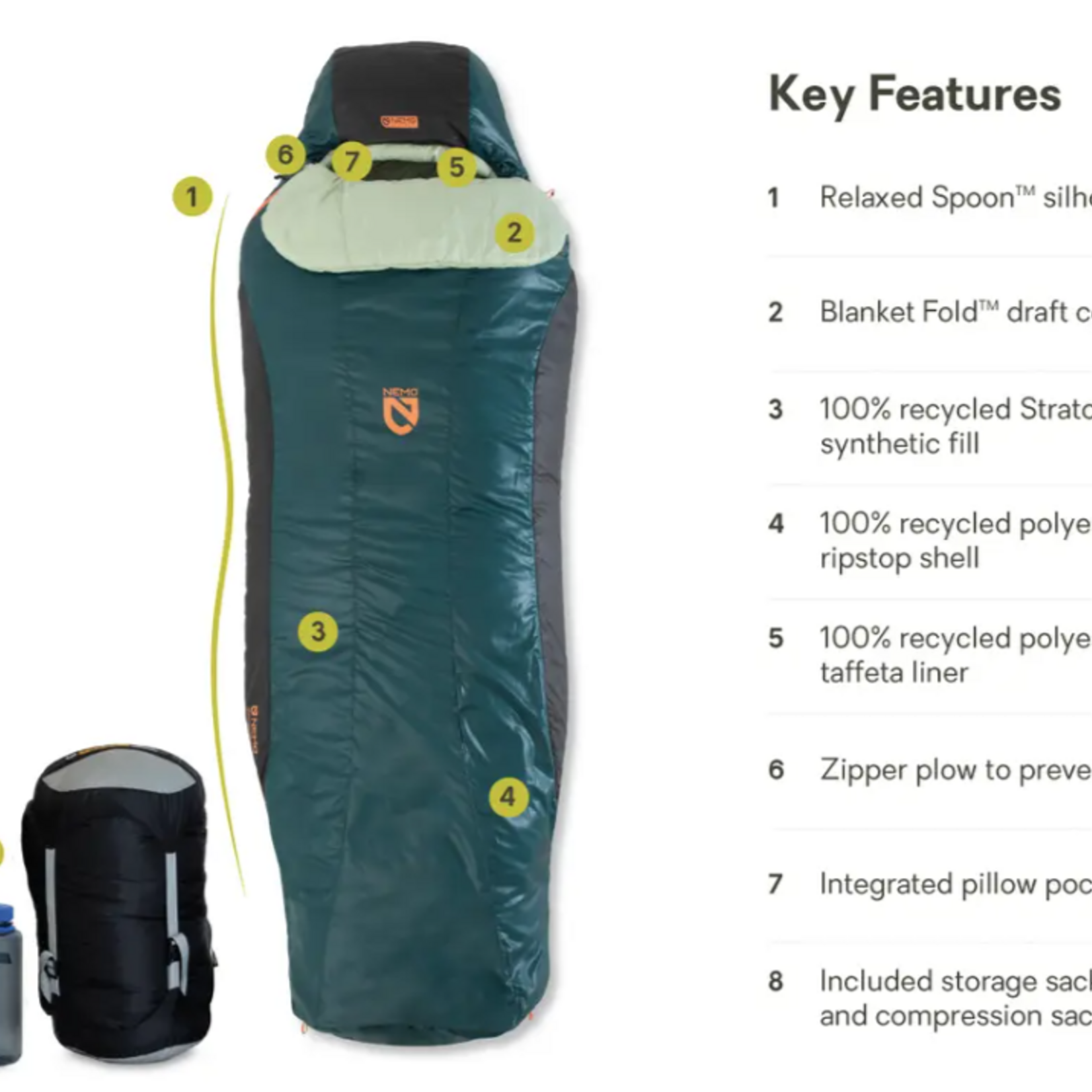 Nemo Equipment NEMO Tempo Womens 20 Reg Sleeping Bag (W)S25