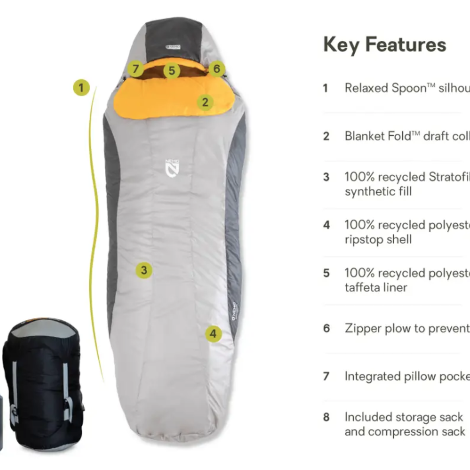 Nemo Equipment NEMO Tempo Mens 35 Long Sleeping Bag (M)S25