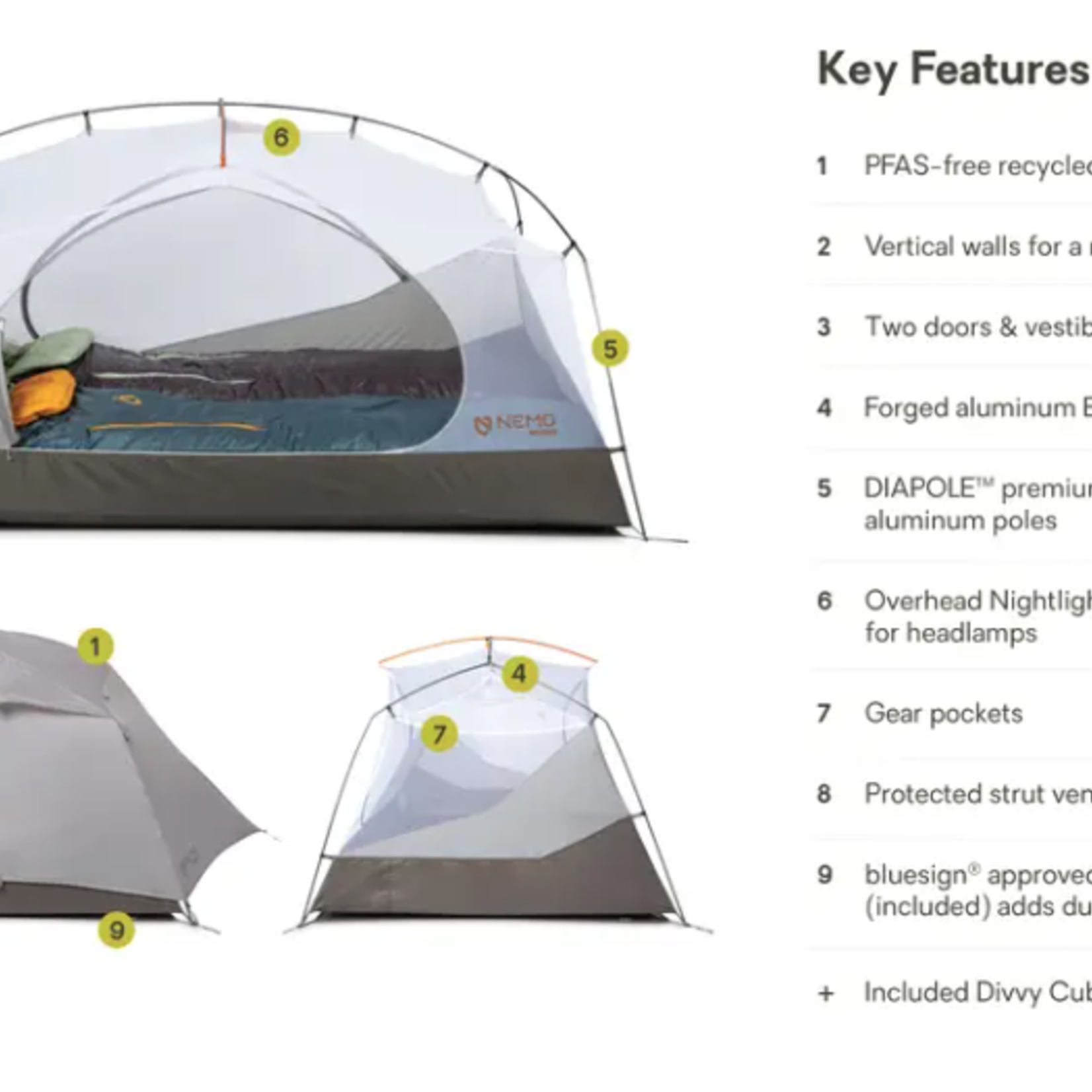 Nemo Equipment NEMO 2P Aurora Tent & Footprint (A)S25