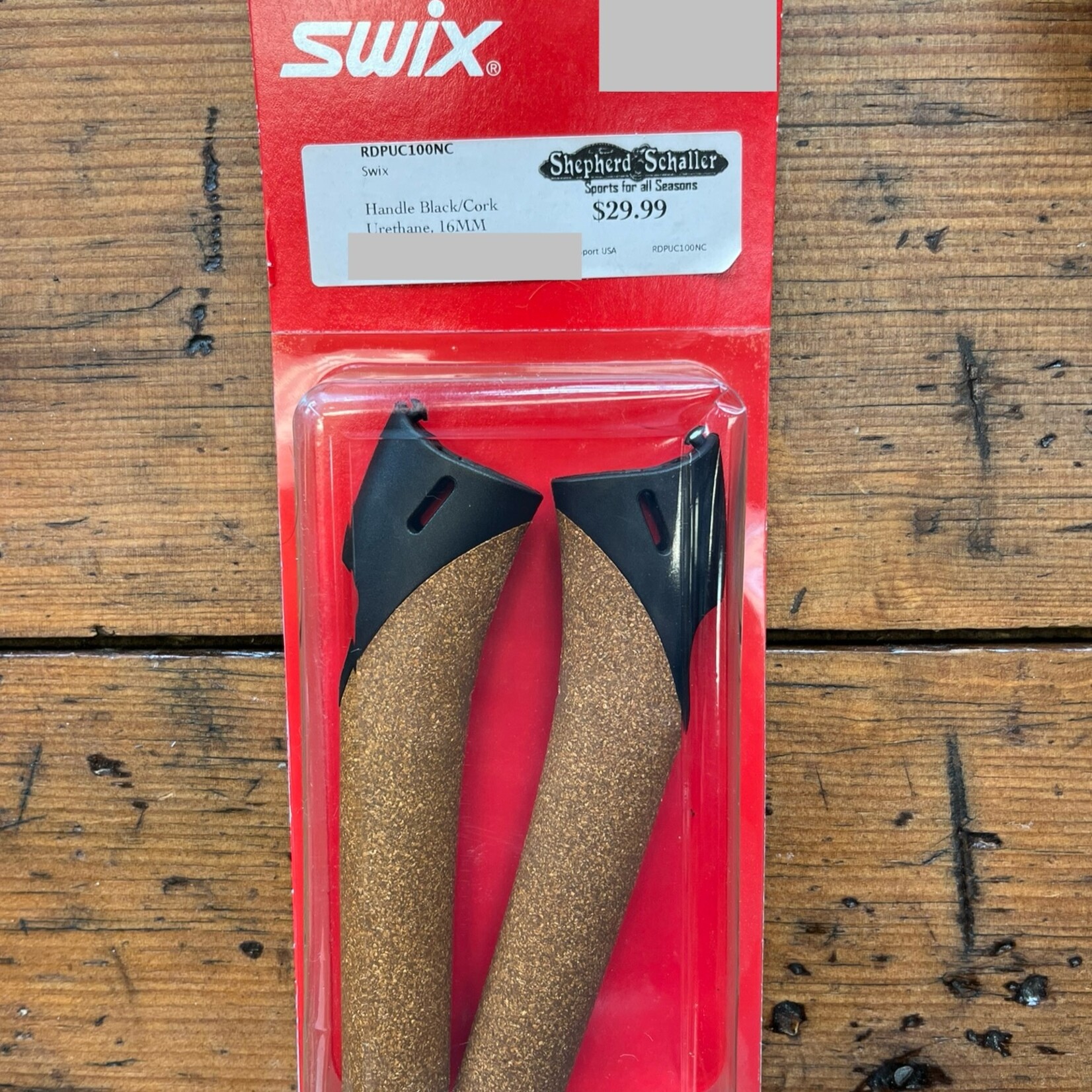 Swix Handle Black/Cork Urethane, 16MM (X-C Pole Part)