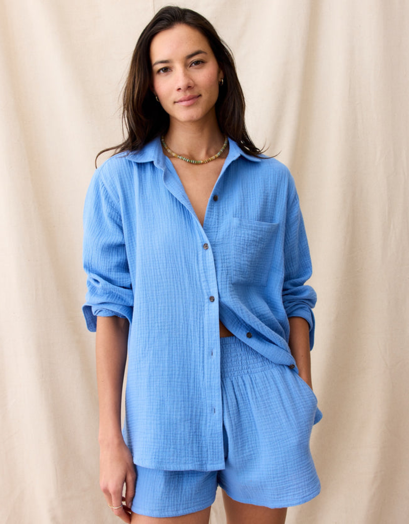 Marine Layer Marine Layer Jane Relaxed Double Cloth Shirt (W)