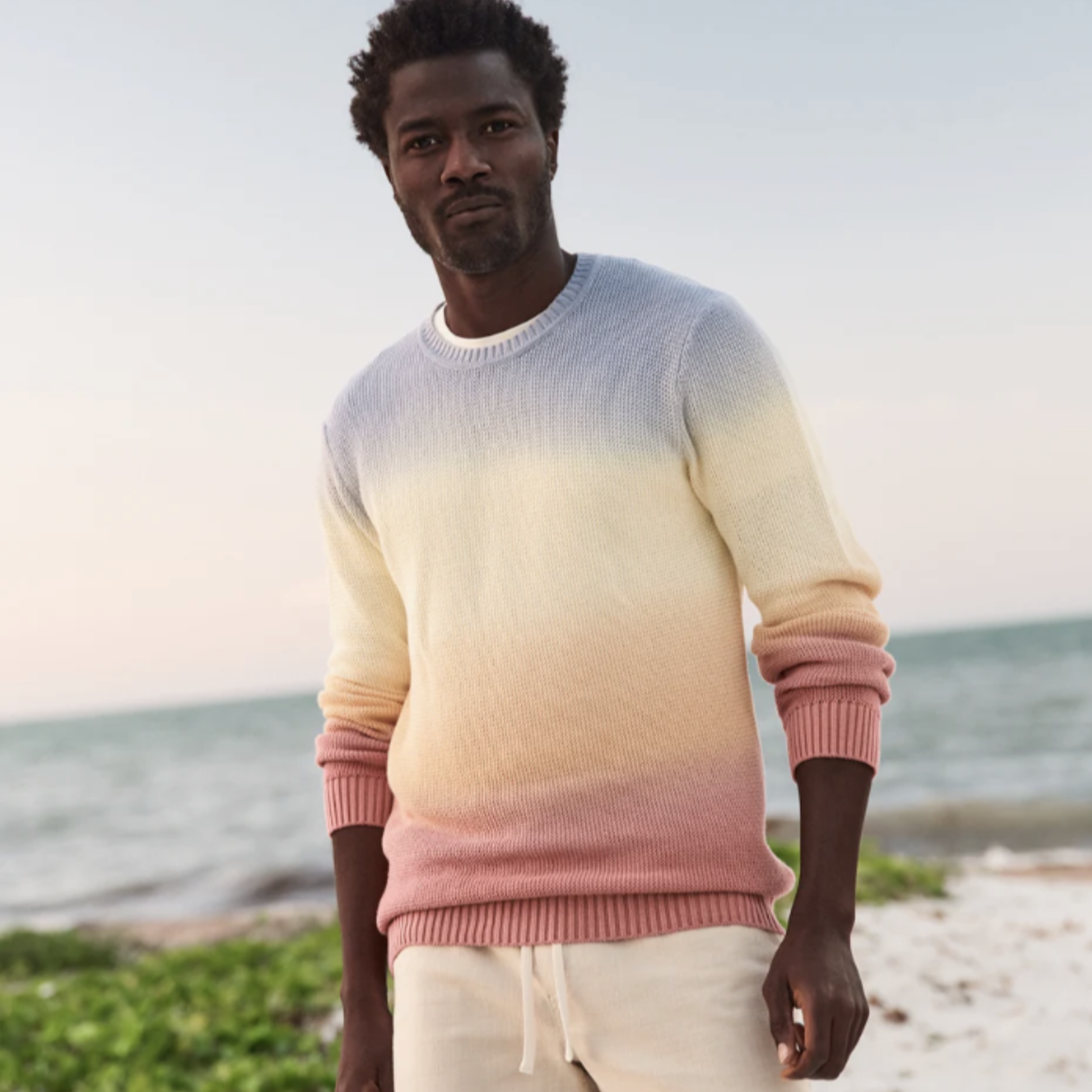 Marine Layer Marine Layer Ombre Crew Sweater (M)