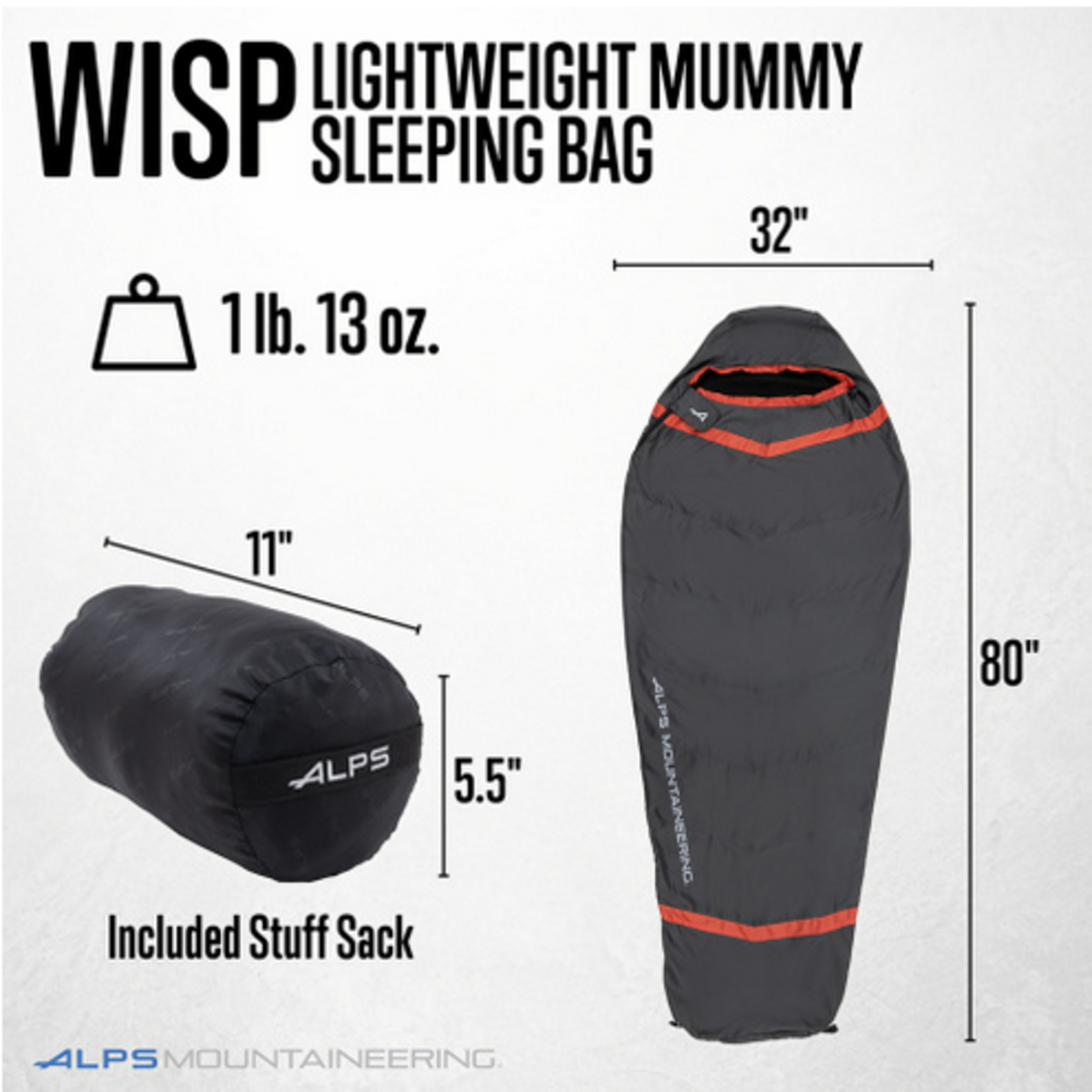 Alps Alps WISP 32"x80" Sleeping Bag (A)