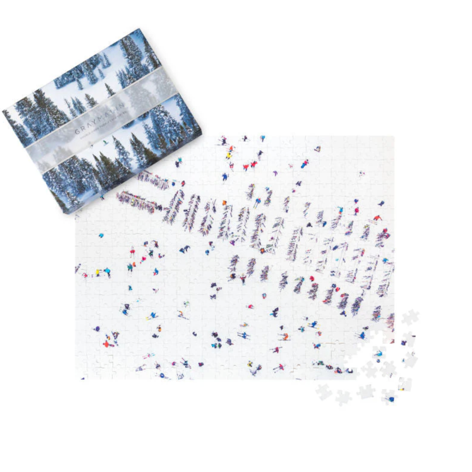 Indigo Fair Gray Malin the Snow Double-Sided 500 Piece Puzzle