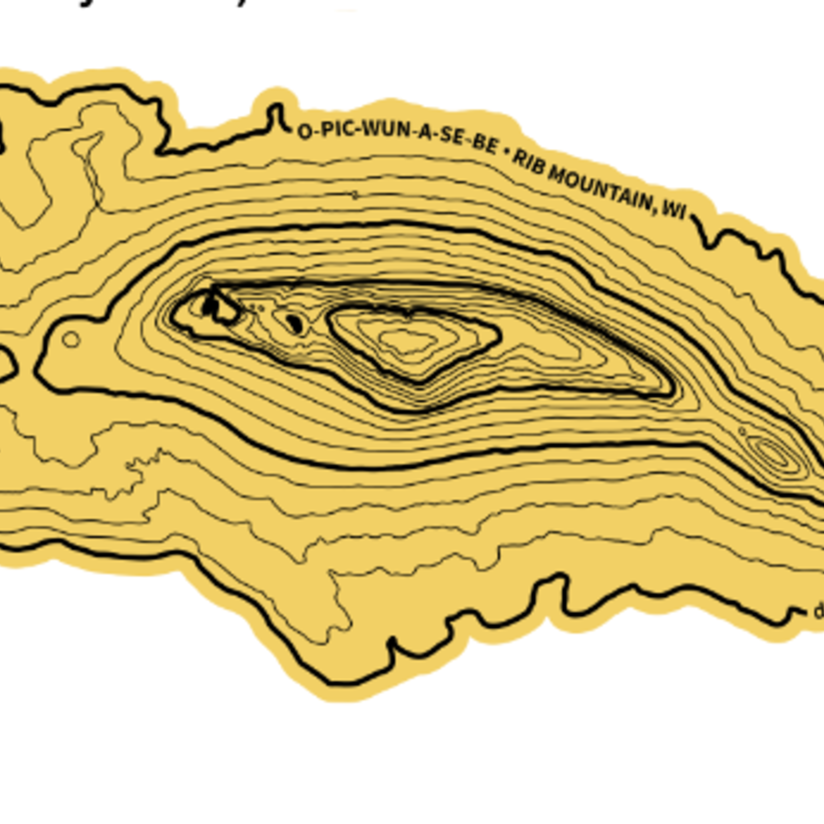 Indigo Fair Rib Mountain Topography Sticker