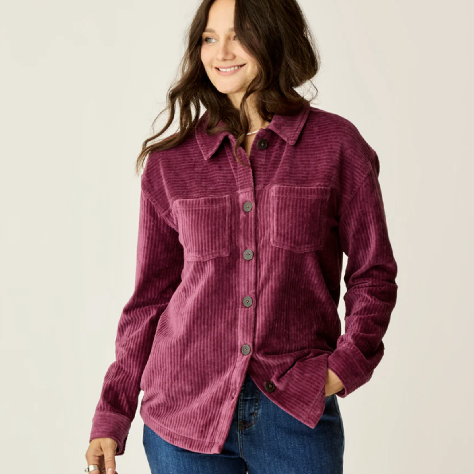 Carve Designs Carve Hudson Stretch Cord Shacket (W)