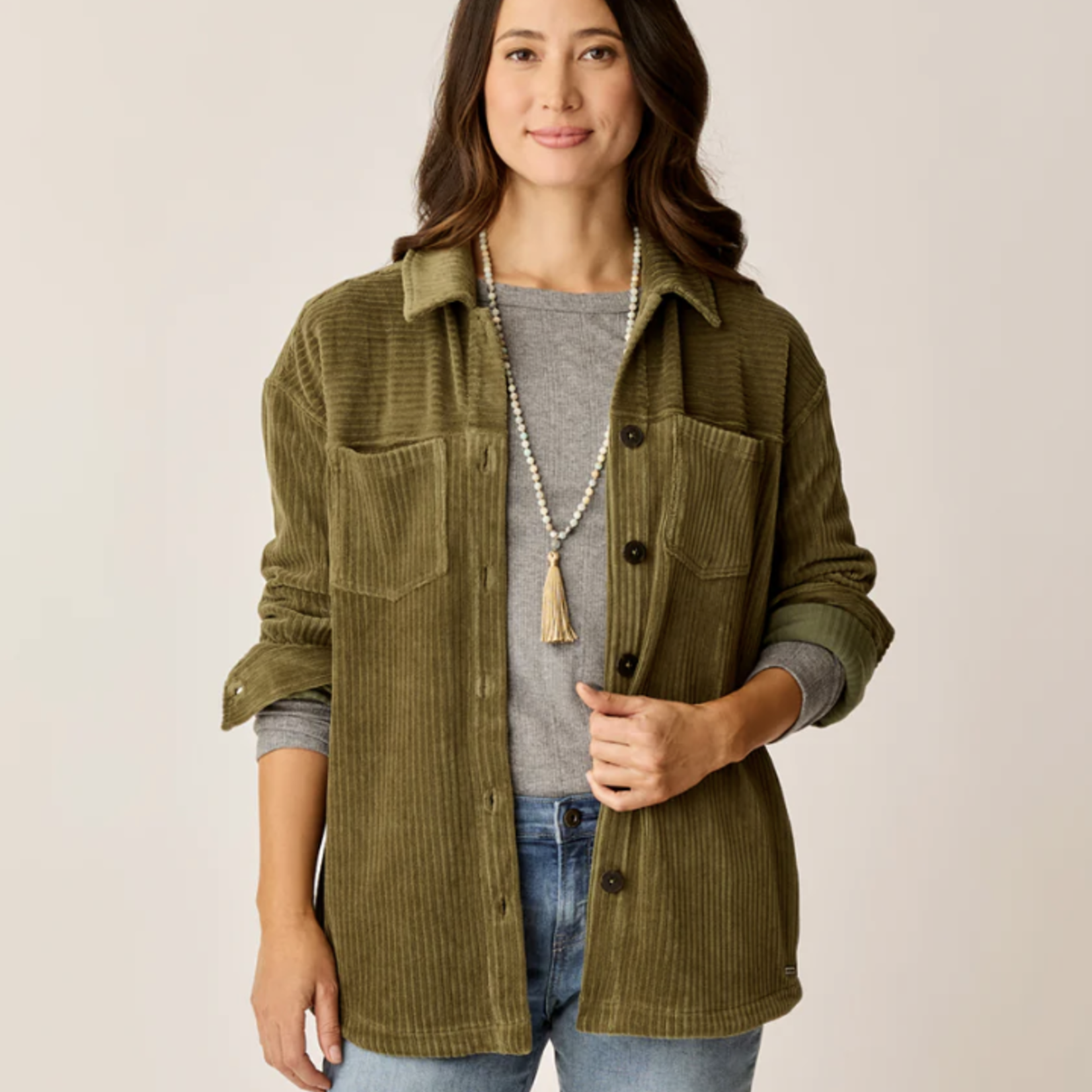 Carve Designs Carve Hudson Stretch Cord Shacket (W)