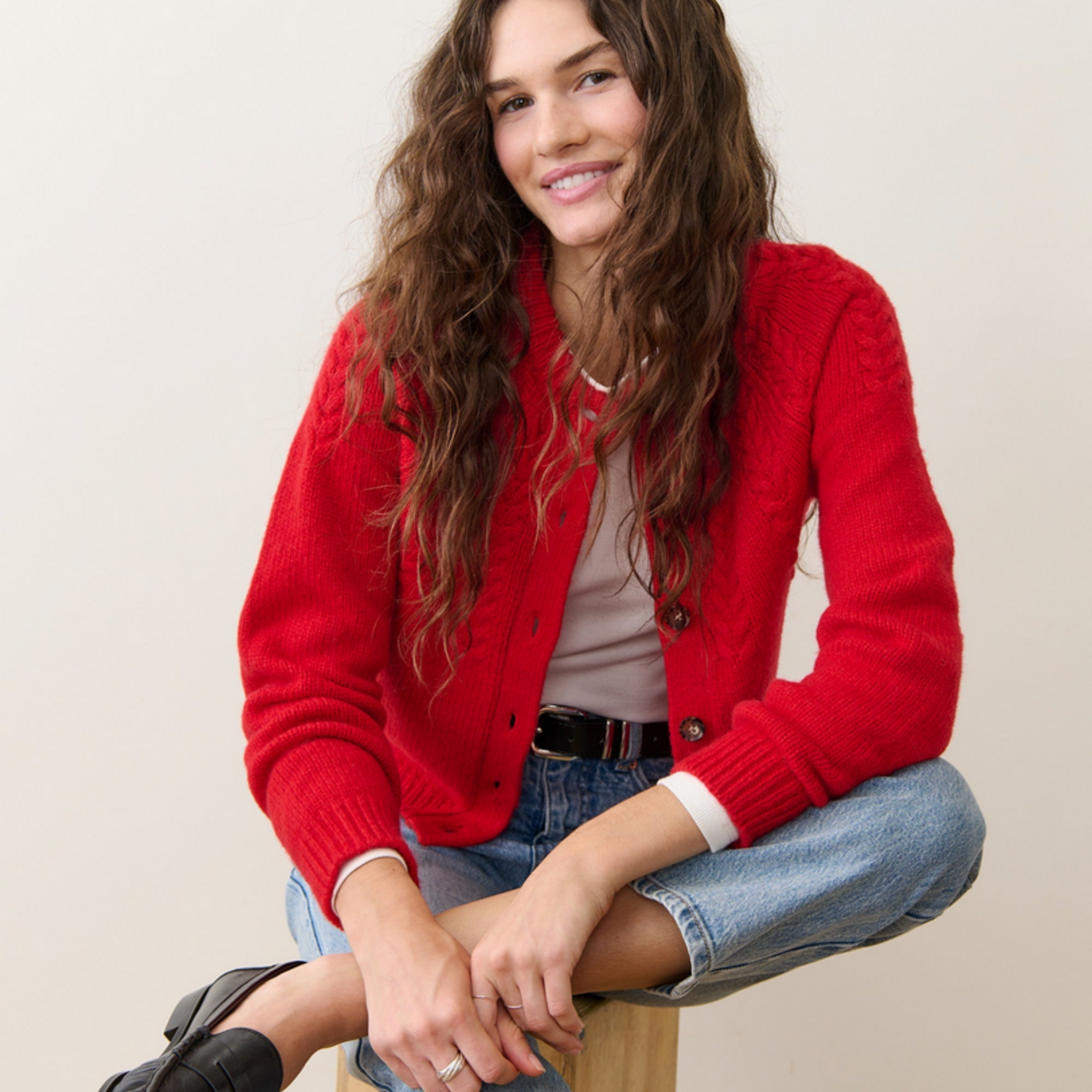 Marine Layer Marine Layer Everly Cable Knit Cardigan (W)