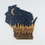 Indigo Fair Wisconsin Wood Magnet