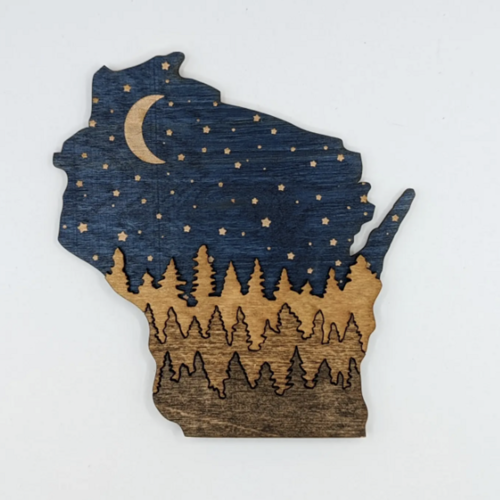Indigo Fair Wisconsin Wood Magnet