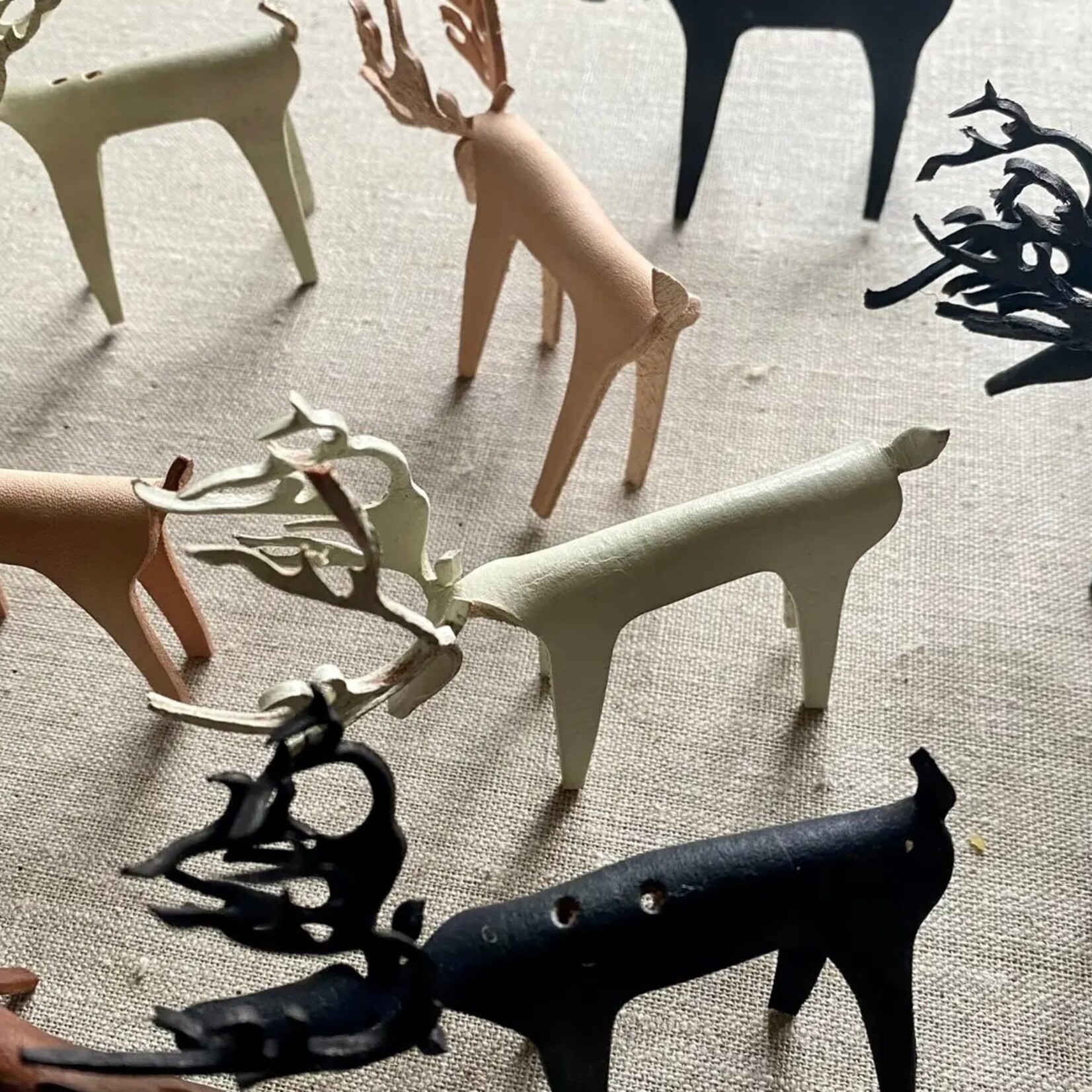 Leather Reindeer Ornament