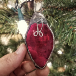 Indigo Fair Lost & Found Design Stained Glass Ornament