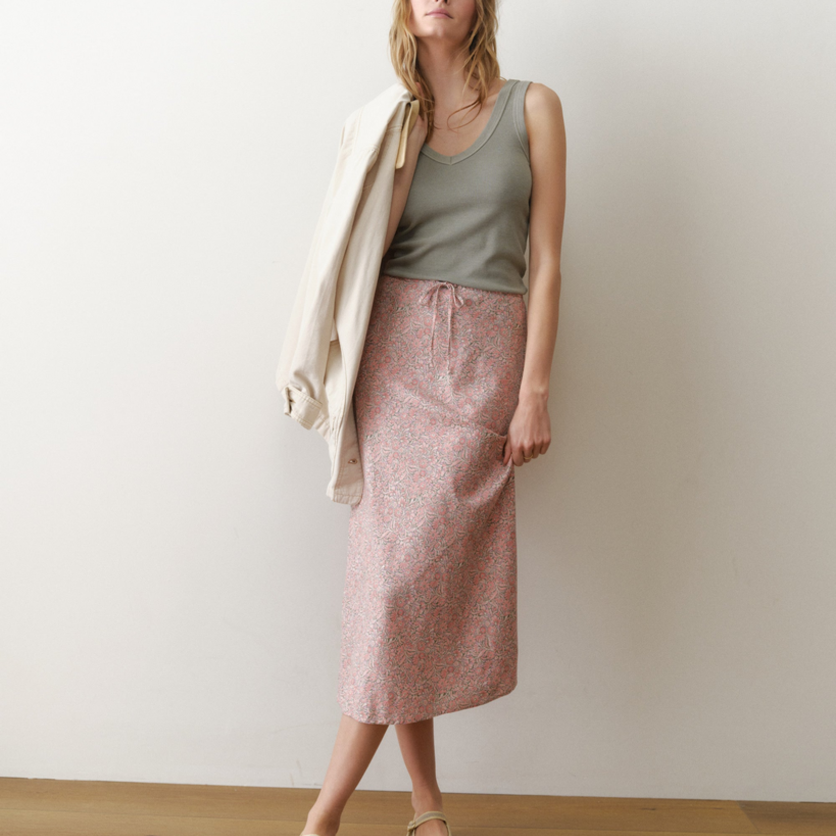 Marine Layer Marine Layer Avery Hemp Midi Skirt (W)