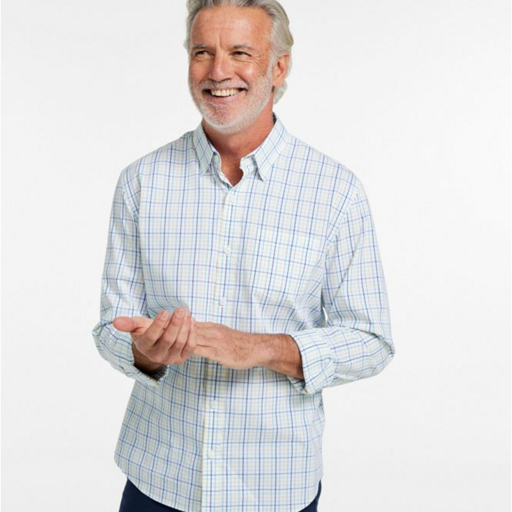 L.L Bean L.L.Bean Comfort Stretch Performance Shirt LS Slightly Fitted (M)