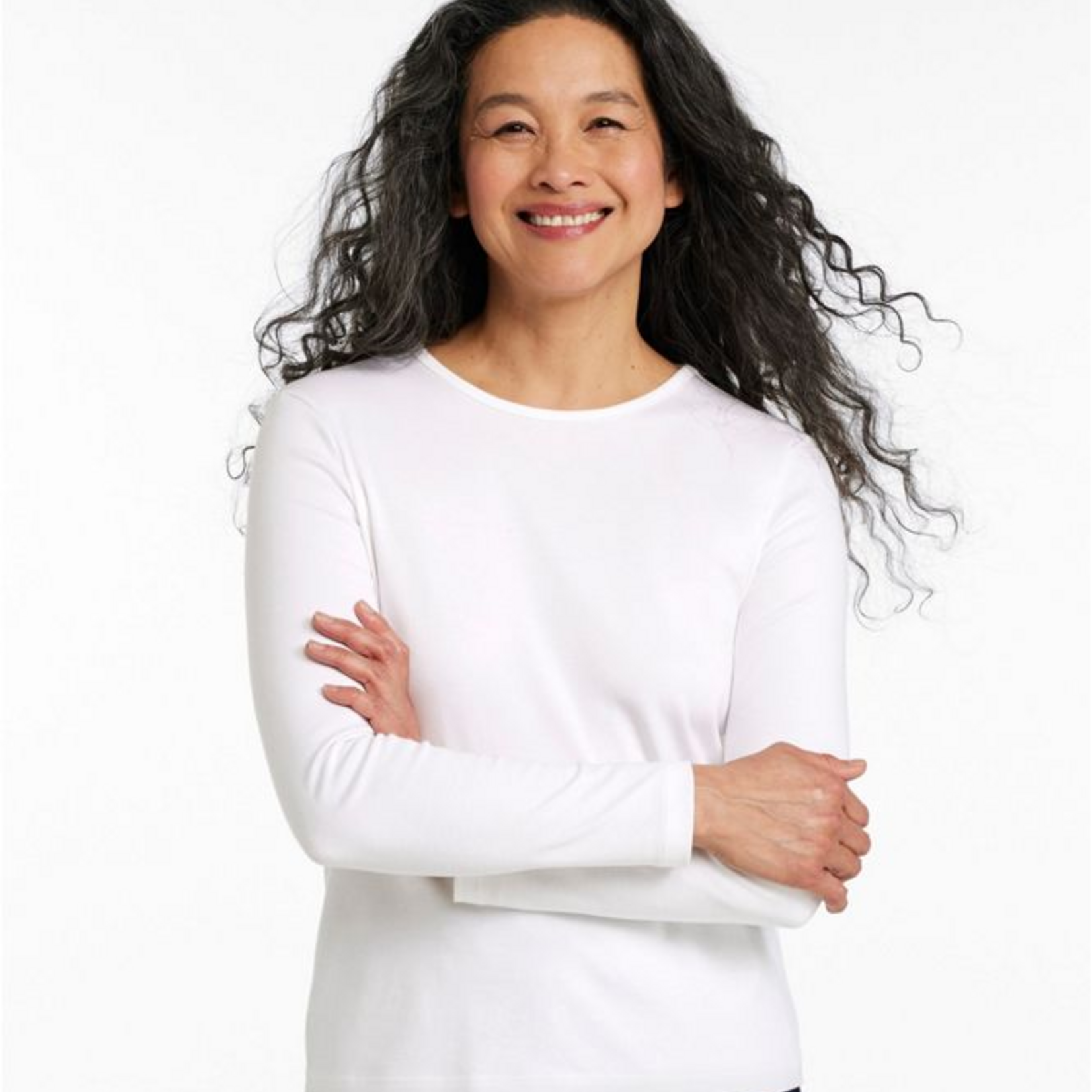 L.L Bean L.L. Bean Pima Crewneck LS (W)