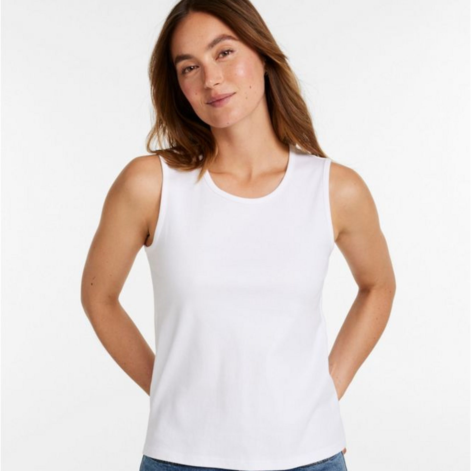 L.L Bean L.L. Bean Pima Tops Shell Reg (W)