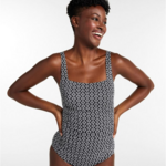 L.L Bean L.L. Bean Beansport Squareneck Tanksuit Print (W)