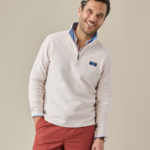 L.L Bean L.L. Bean Lakewashed Double Knit 1/4 Zip LS (M)