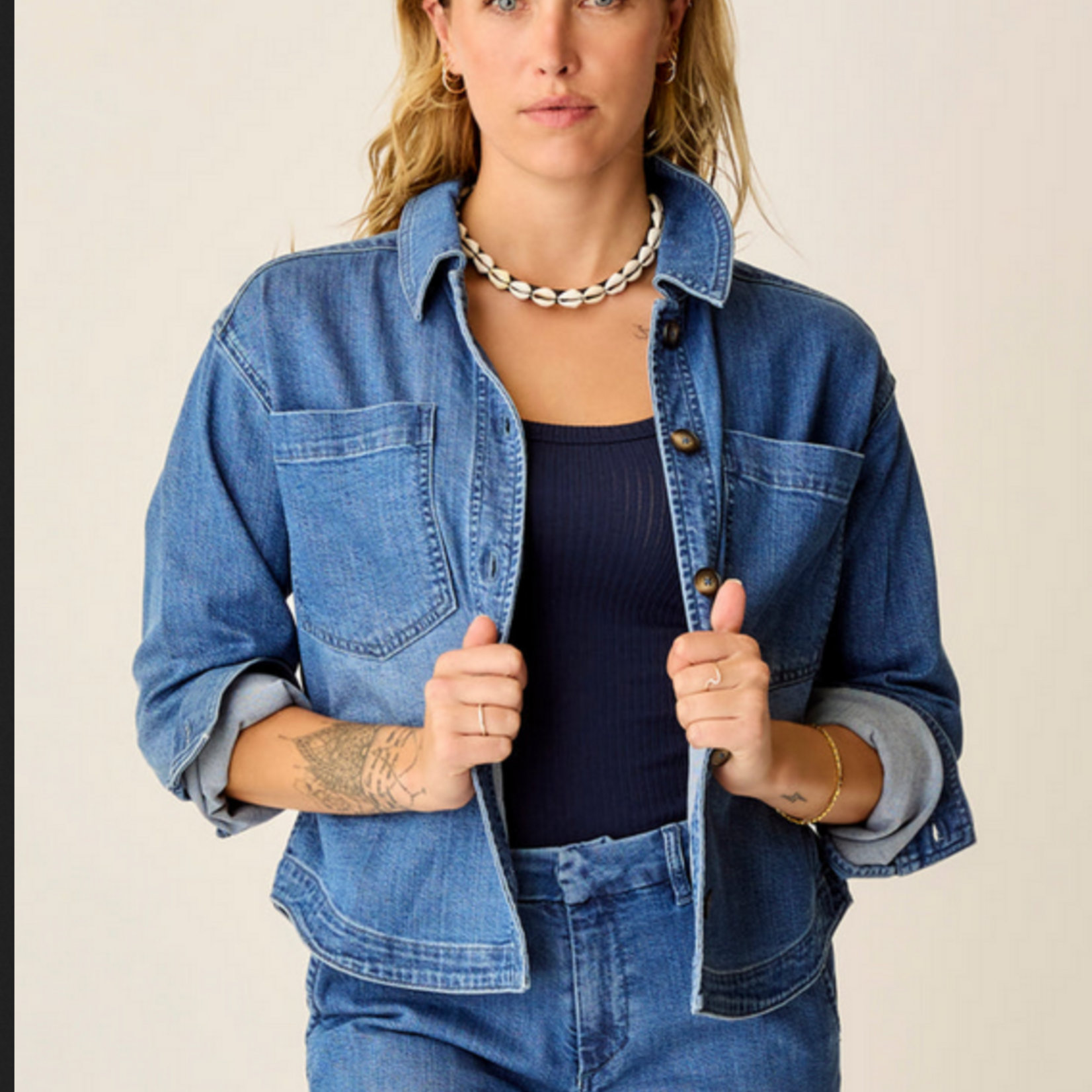 Carve Designs Carve Flora Denim Shacket (W)