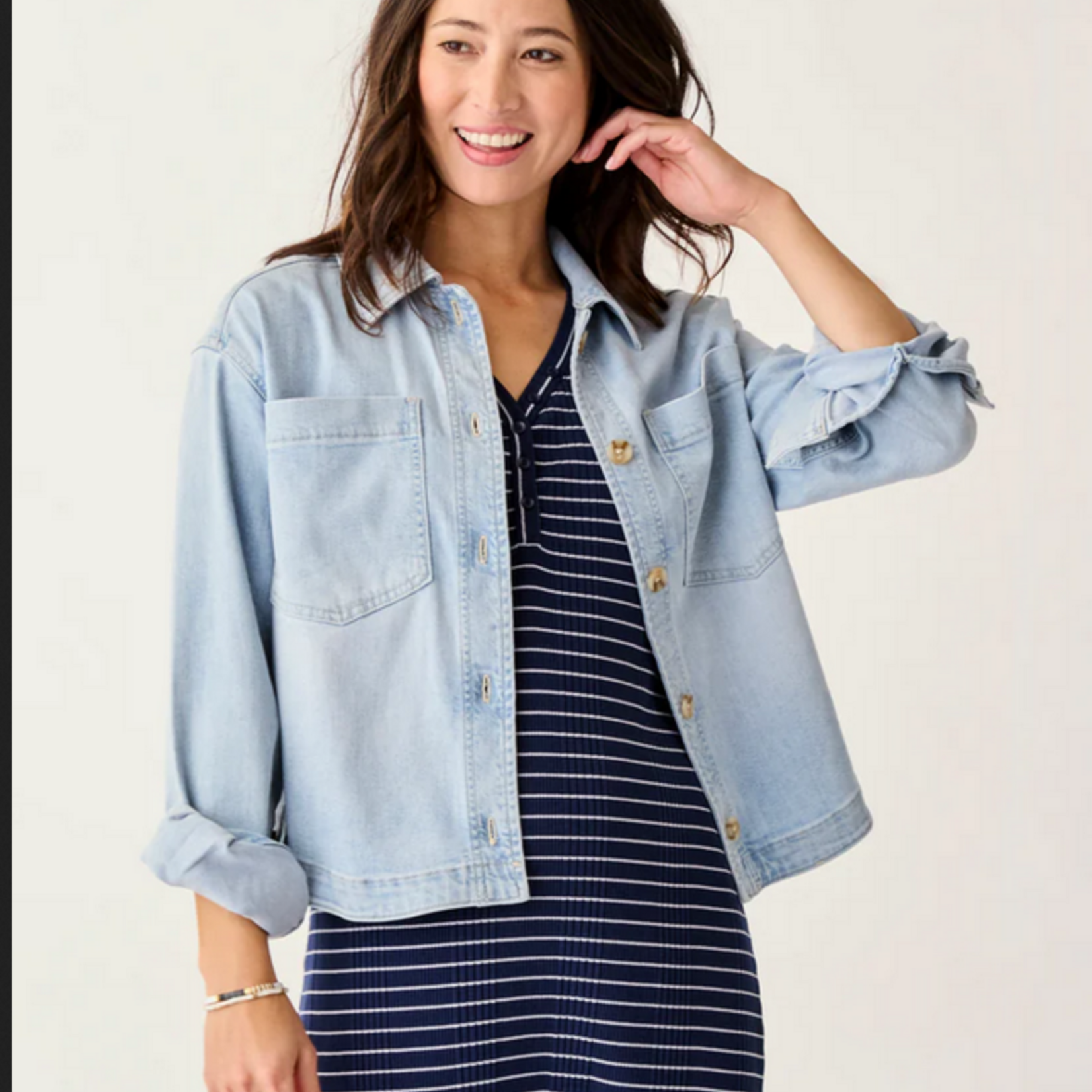Carve Designs Carve Flora Denim Shacket (W)