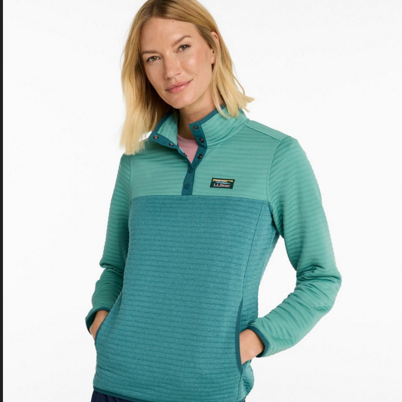 L.L Bean L.L. Bean Airlight Knit Pullover Colorblock (W)