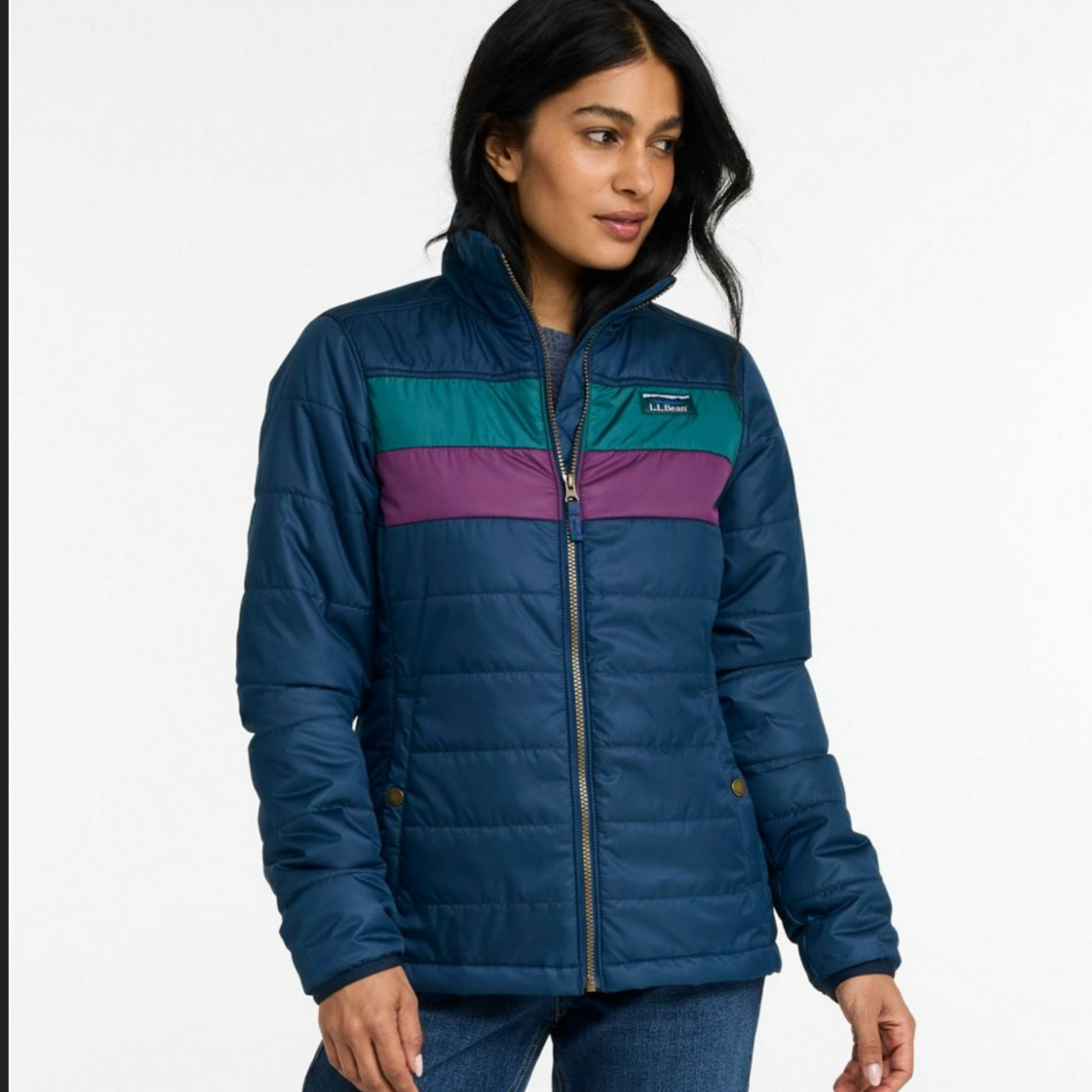 L.L Bean L.L. Bean Mountain Classic Puffer Jacket Color Block (W)