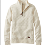 L.L Bean L.L. Quilted Sweatshirt 1/4 Zip Pullover LS (W)