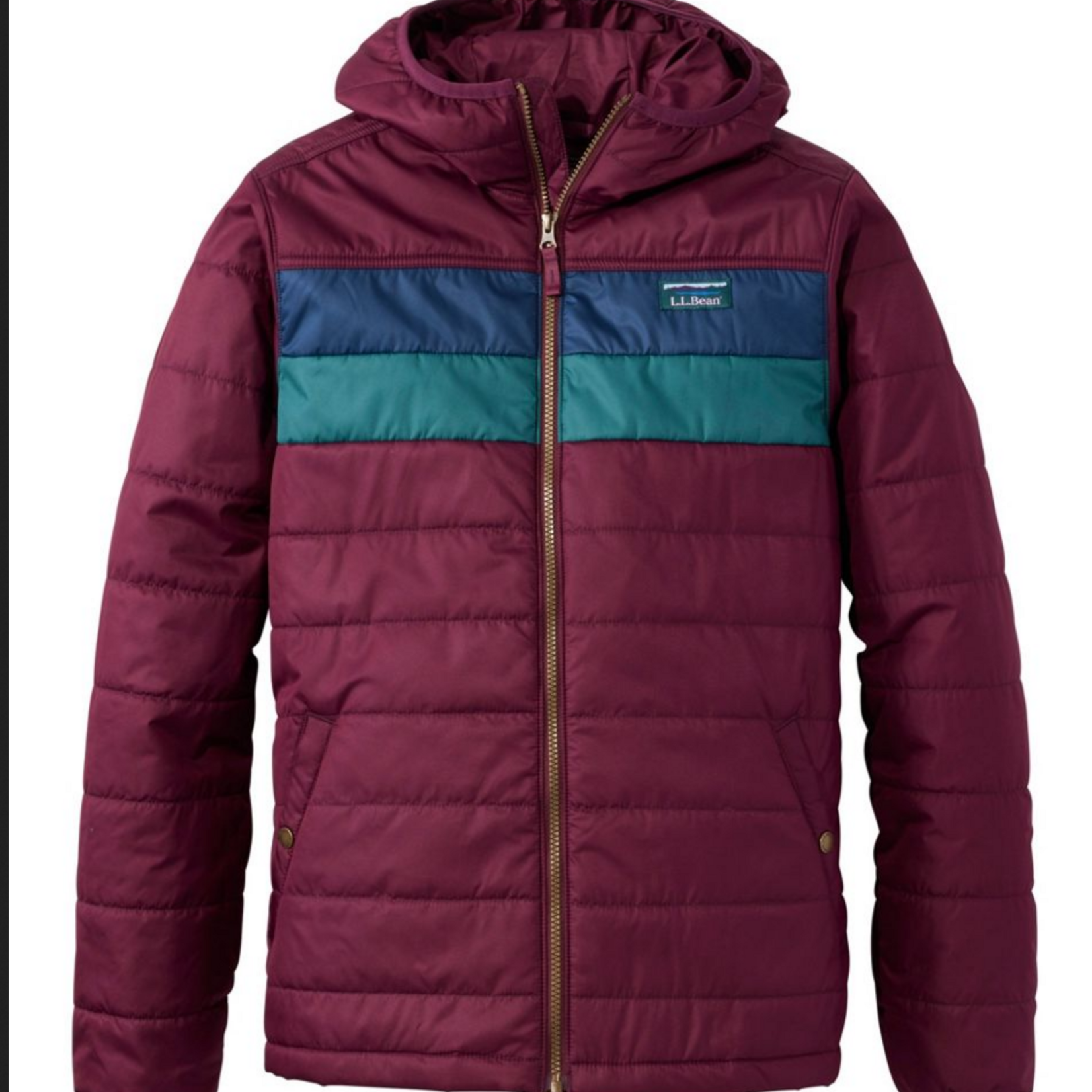 L.L Bean L.L. Bean Mountain Classic Puffer Hooded Colorblock (M)