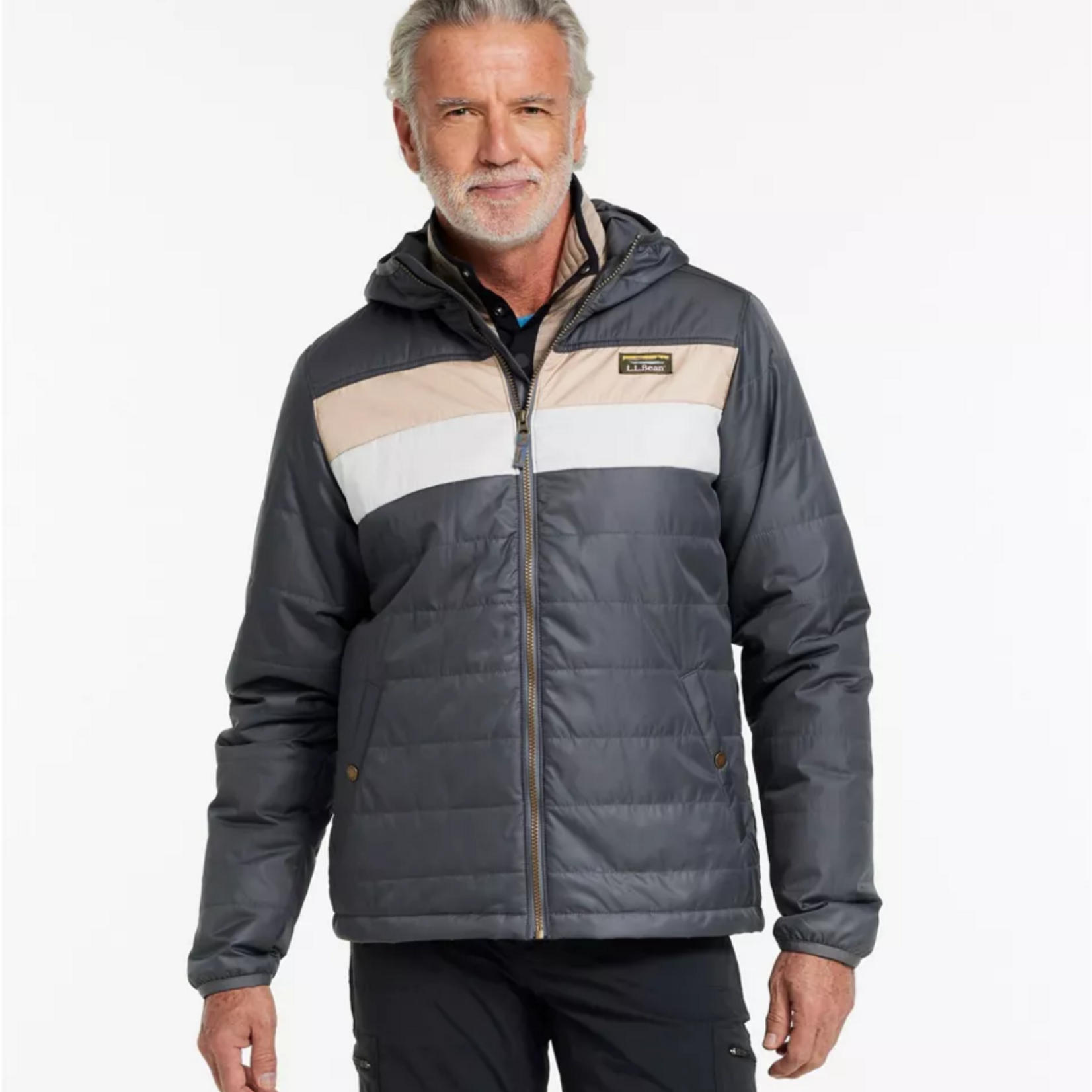 L.L Bean L.L. Bean Mountain Classic Puffer Hooded Colorblock (M)
