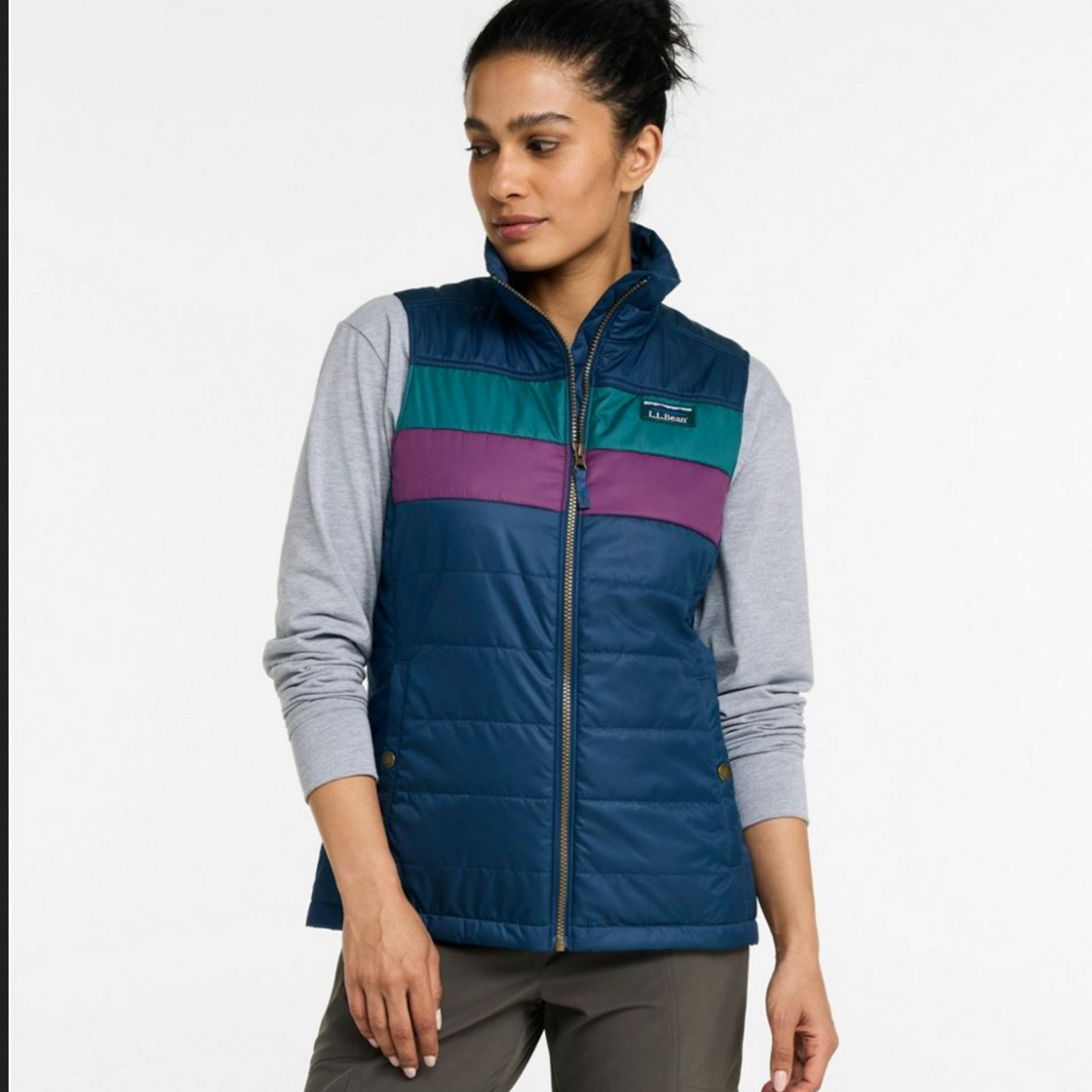 L.L Bean L.L. Bean Classic Puffer Vest Colorblock (W)