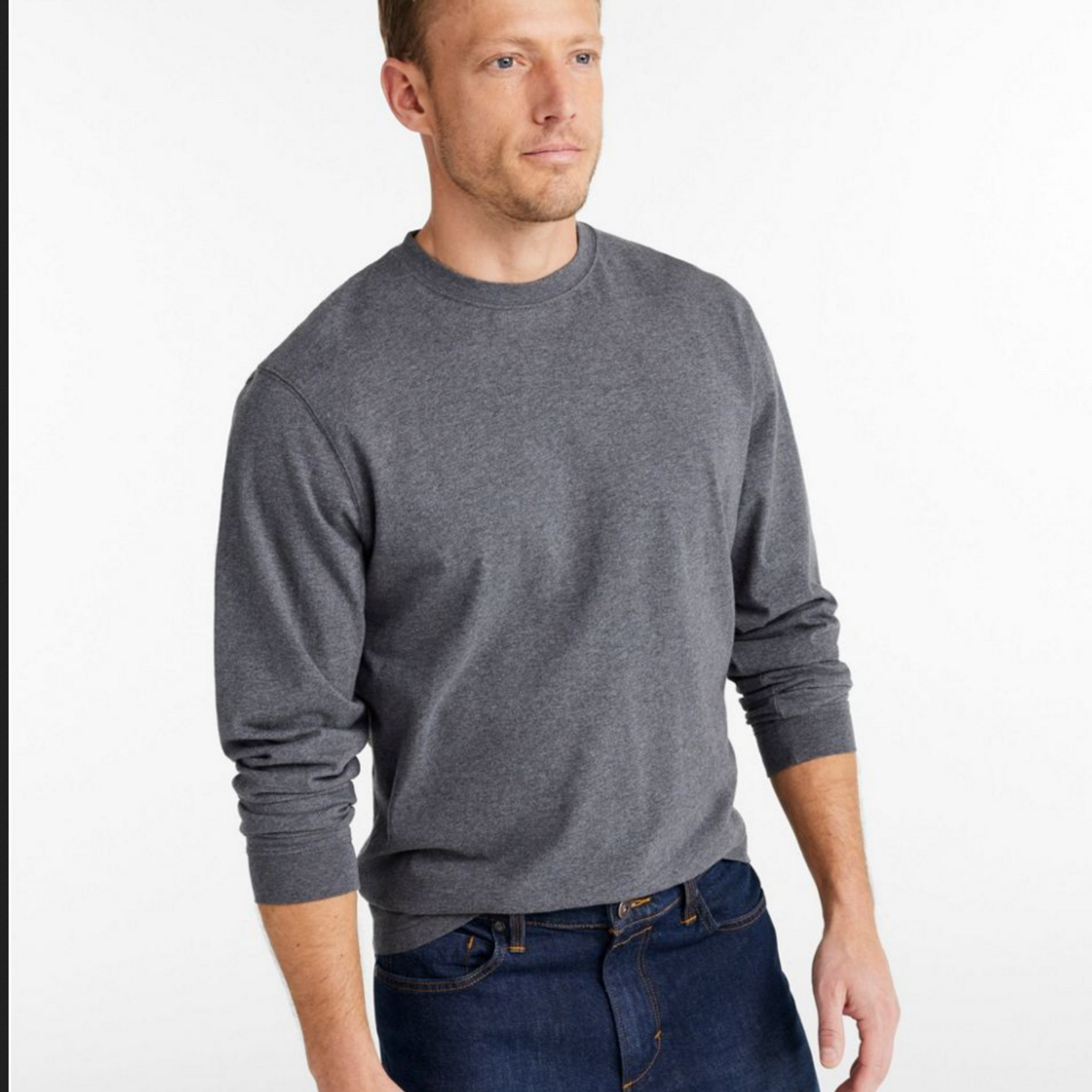 L.L Bean L.L. Bean Carefree Unshrinkable Tee LS (M)