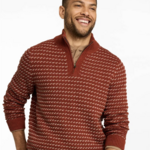 L.L Bean L.L. Bean Organic Waffle 1/4 Zip Sweater Birdseye (M)