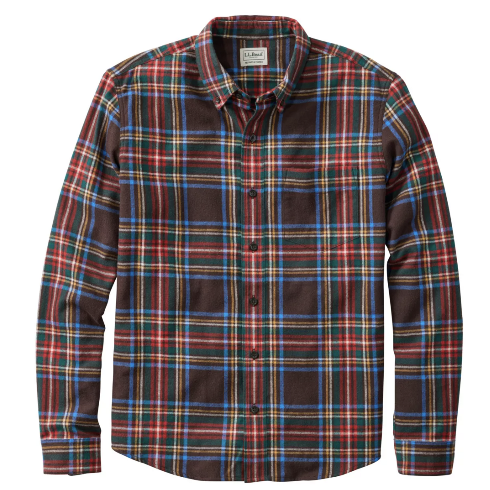 L.L Bean L.L. Bean Scotch Plaid Button Down Untucked Slightly Fitted (M)