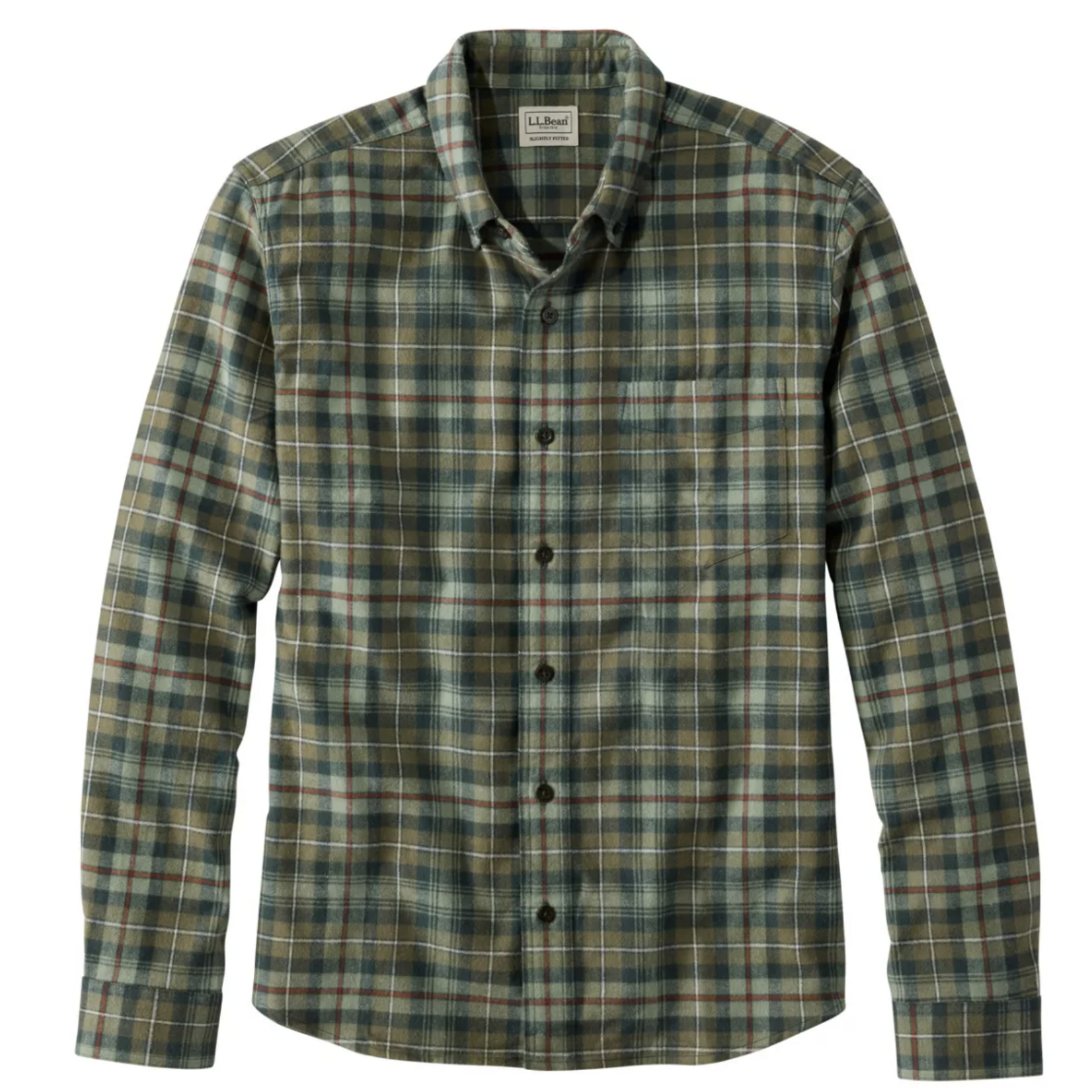 L.L Bean L.L. Bean Scotch Plaid Button Down Untucked Slightly Fitted (M)