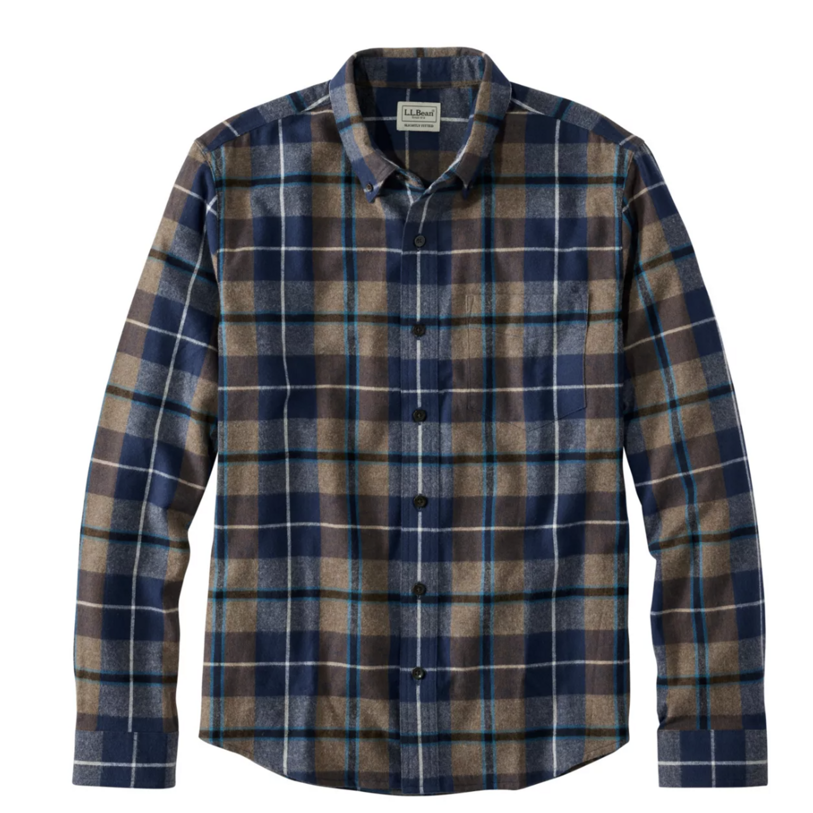 L.L Bean L.L. Bean Scotch Plaid Button Down Untucked Slightly Fitted (M)