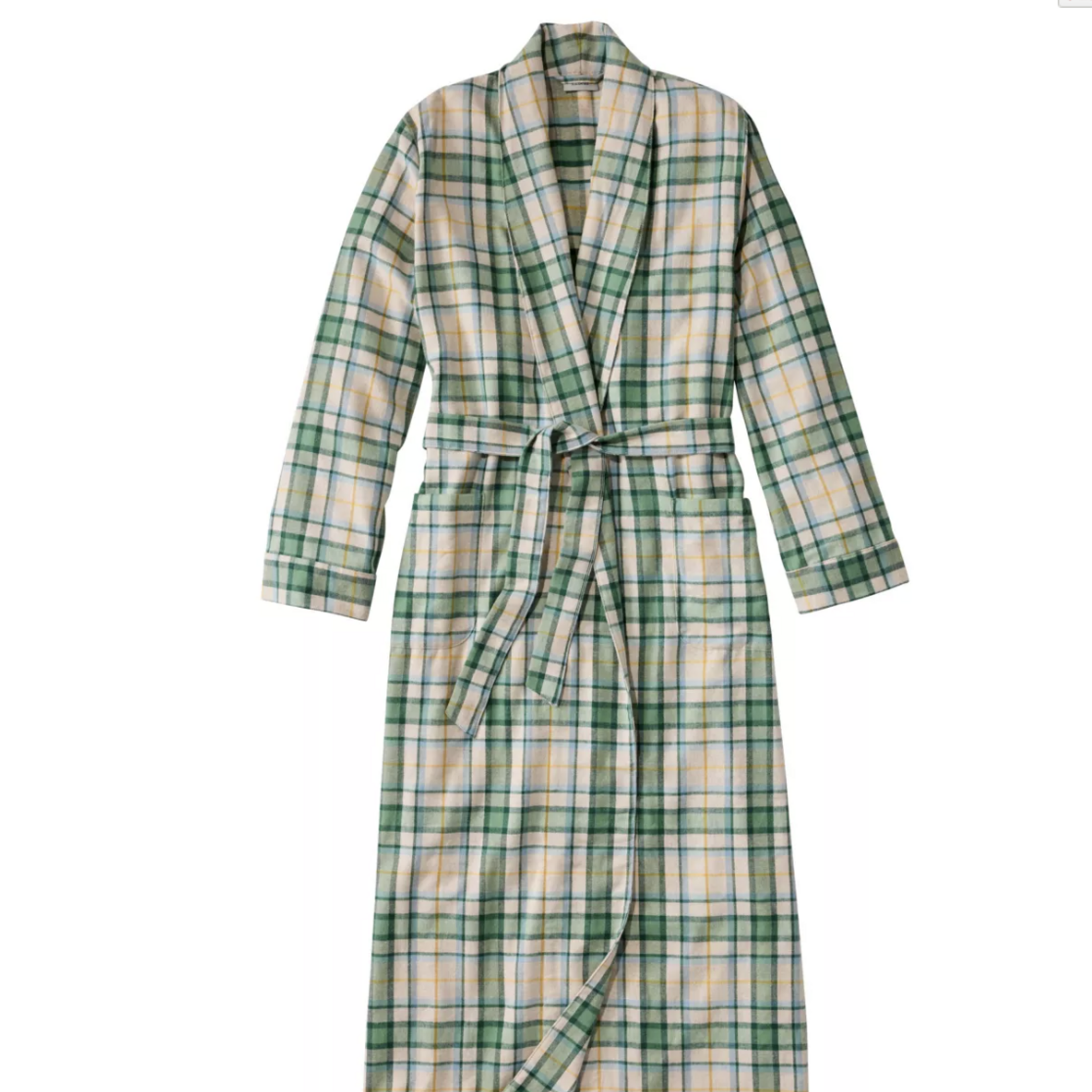 L.L Bean L.L. Bean Scotch Plaid Flannel Robe Unlined (W)