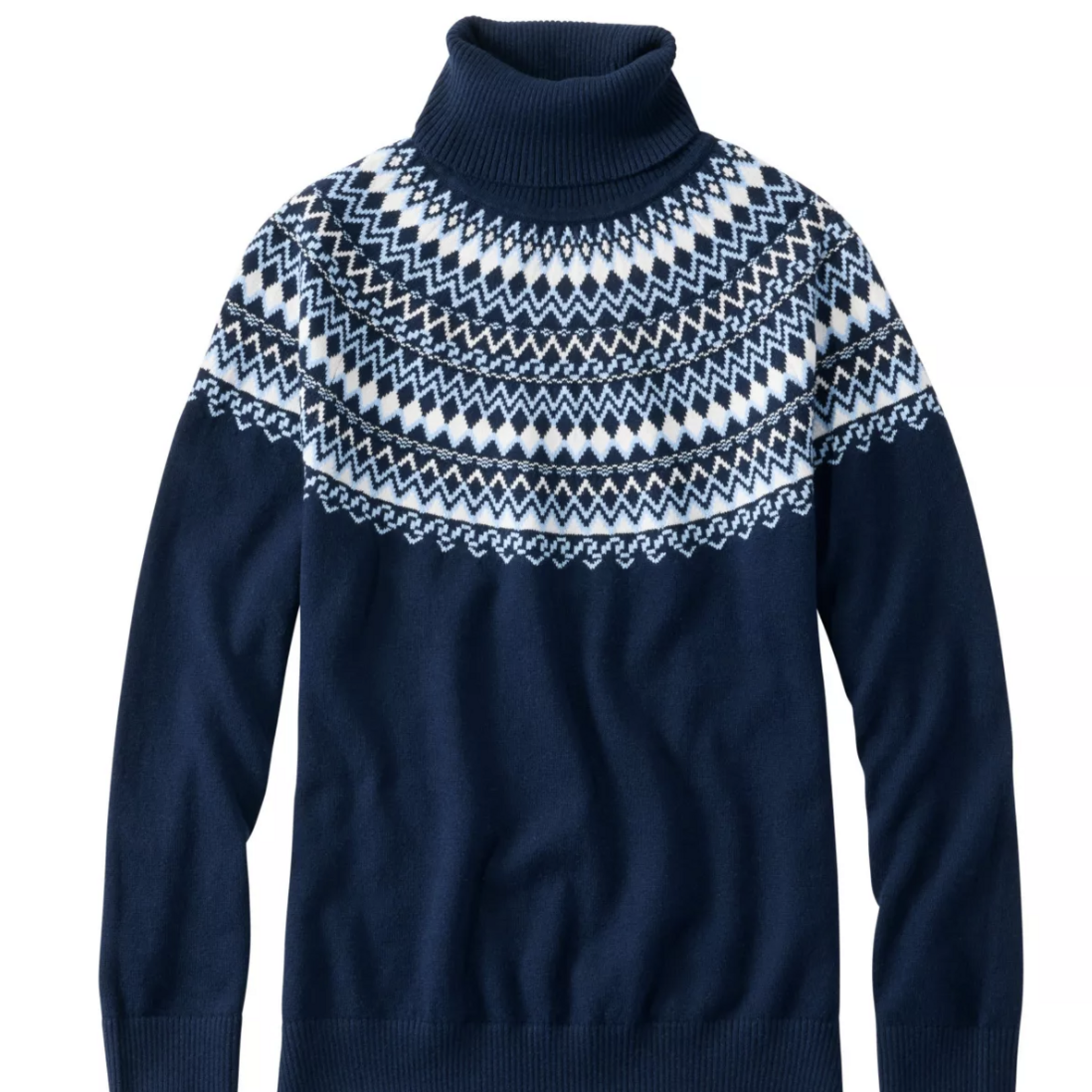L.L Bean L.L. Bean Cotton/Cashmere Sweater Turtleneck (W)