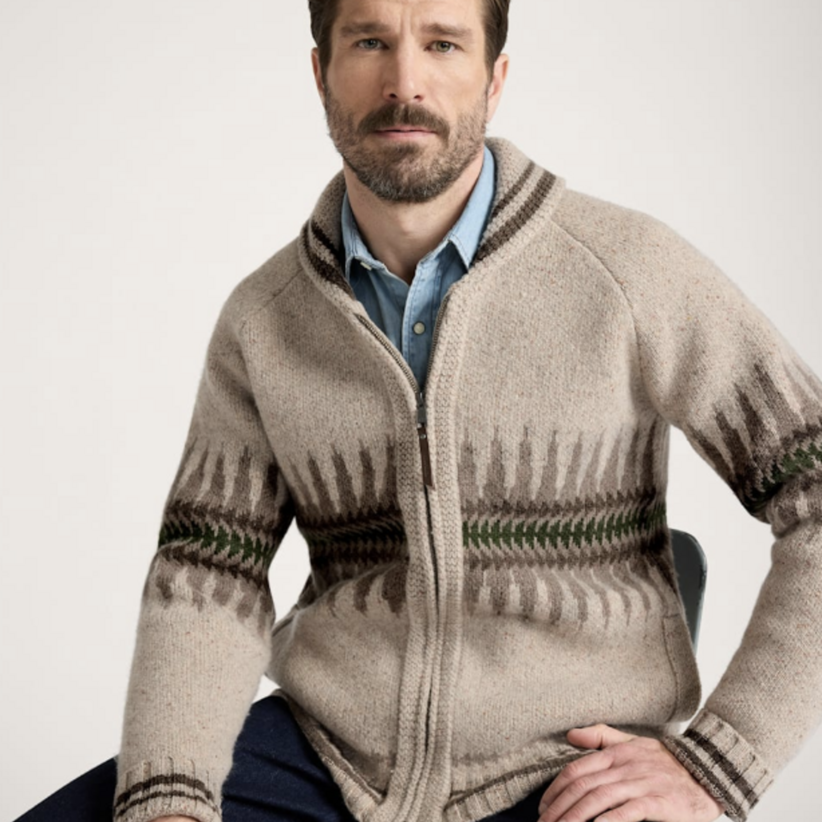 Pendleton Pendleton Sawtooth Buck Zip Sweater (M)