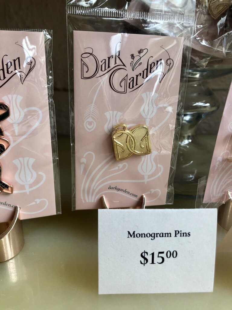 Dark Garden Dark Garden Monogram Pin