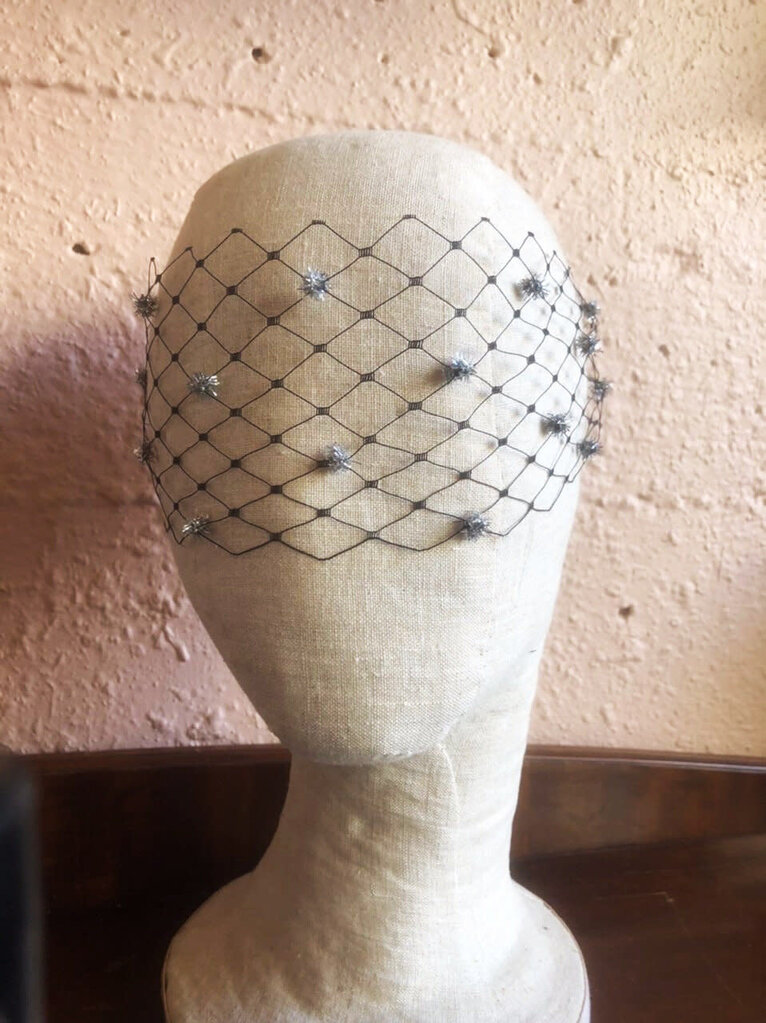 Kalico Delafay Kalico Delafay Veil Mask with Chenille Stem Dots (any color veil or chenille)
