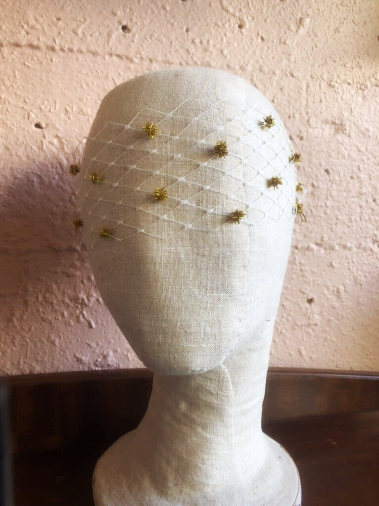 Kalico Delafay Kalico Delafay Veil Mask with Chenille Stem Dots (any color veil or chenille)